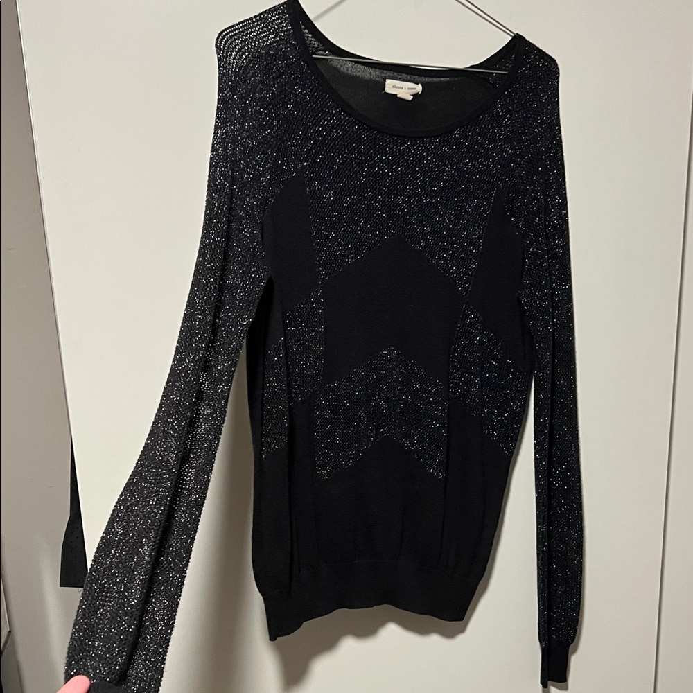 silence + noise Black Sparkle Sweater
